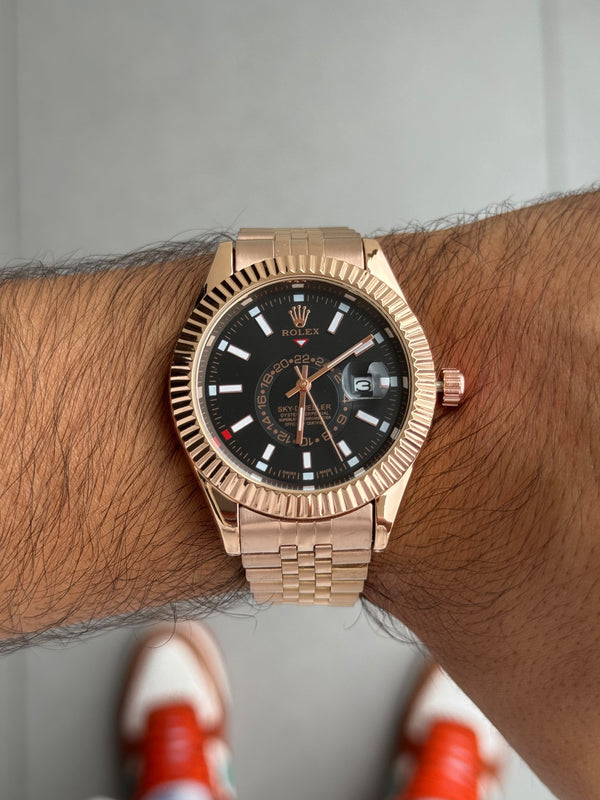 Rlx Sky Oro rosa Tablero Negro