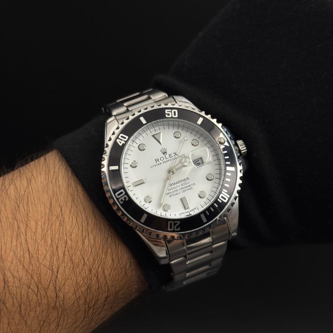 Rlx Submariner New Plateado Tablero Blanco