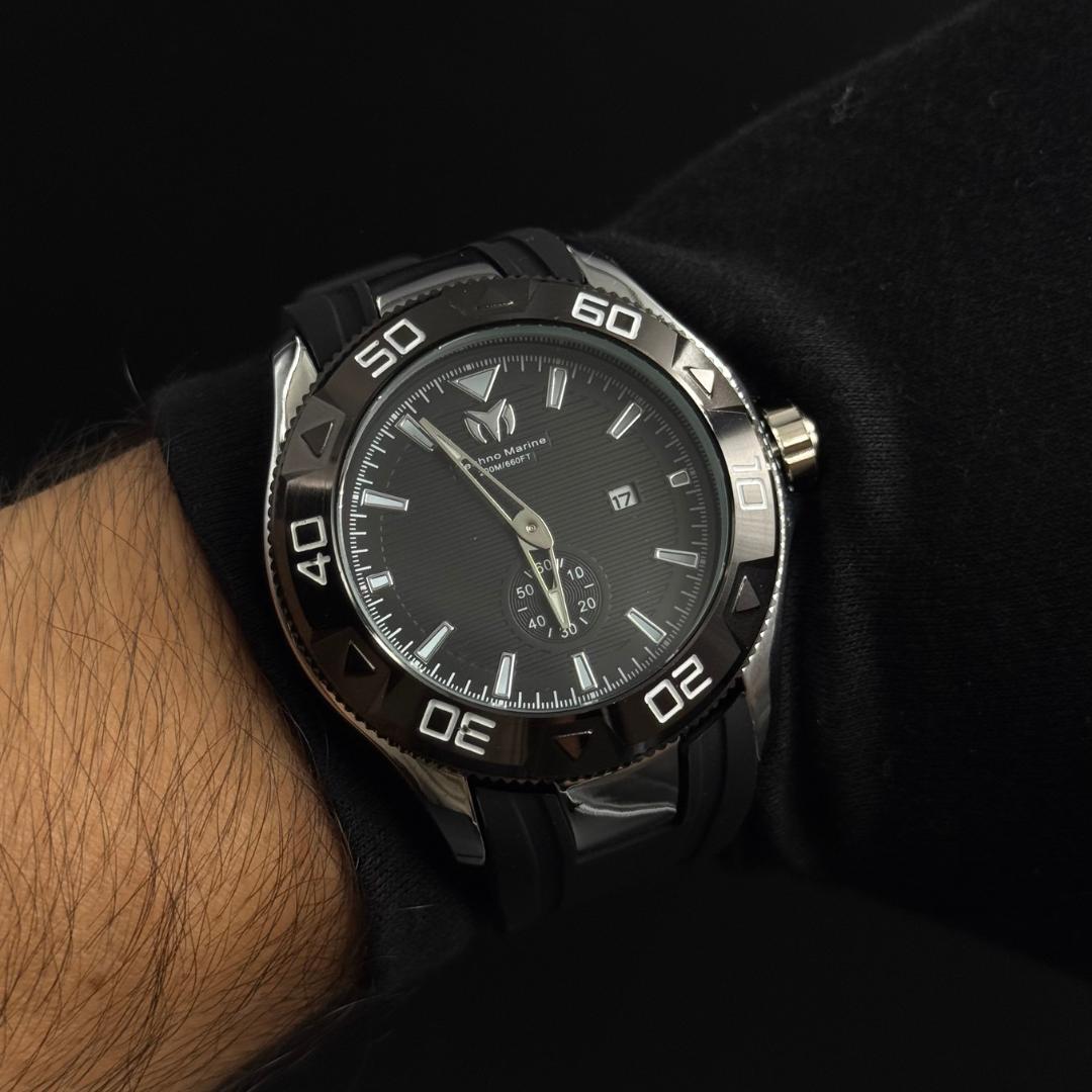 Tchmrn Cruise 12 Negro Tablero Negro-Plateado
