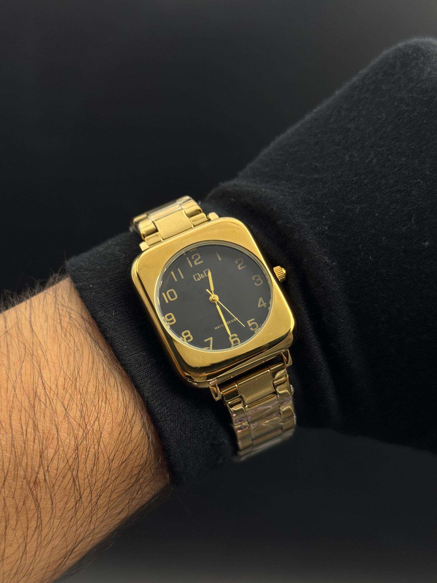 QYQ Mujer Cuadrado Nm Dorado Tablero Negro