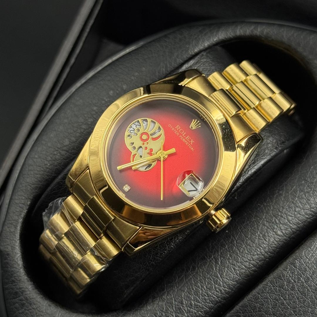 RLX Datejust 230 Mujer Dorado Tablero Rojo