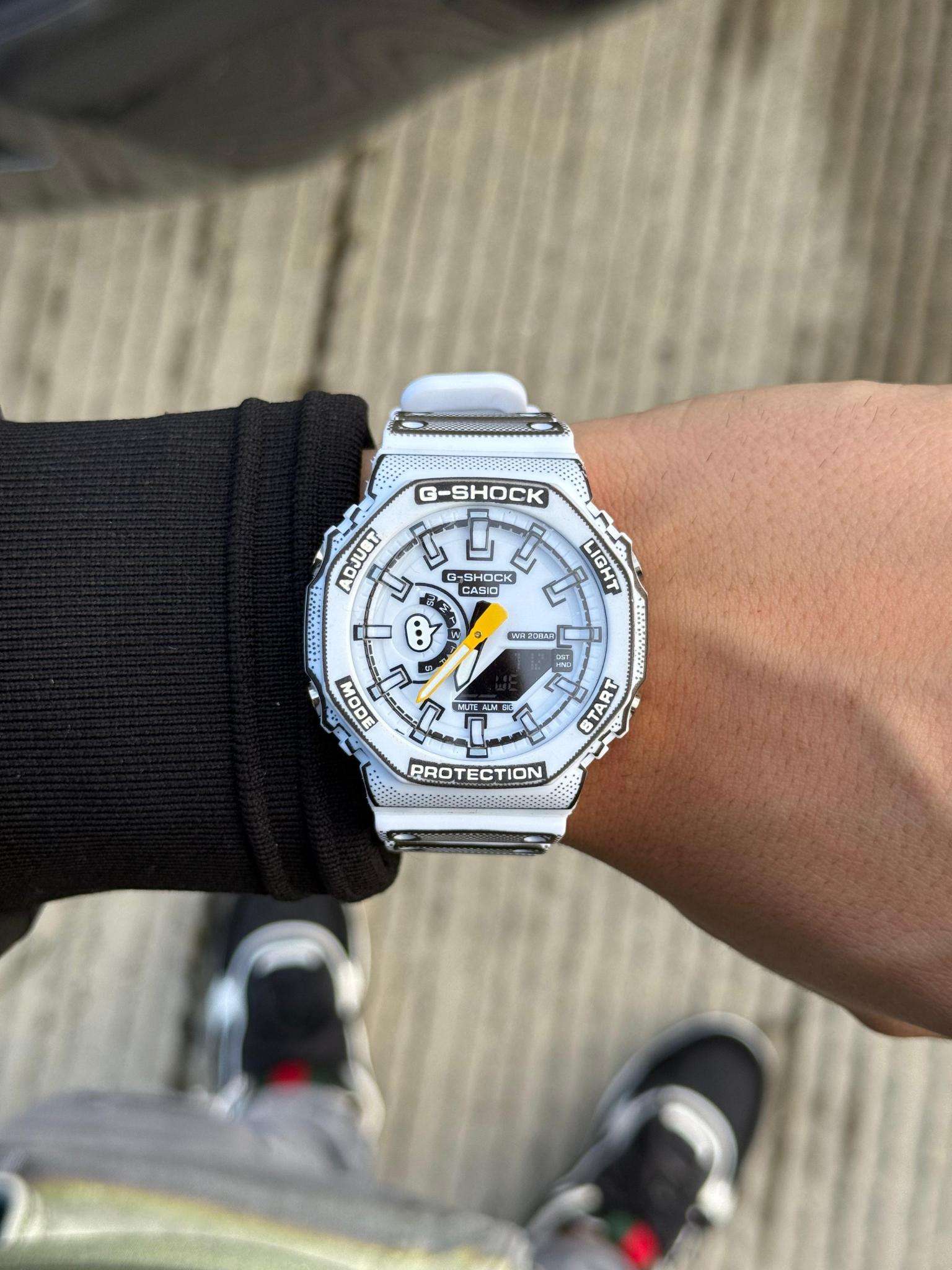 G-Shck Manga Blanco Tablero Blanco - Negro