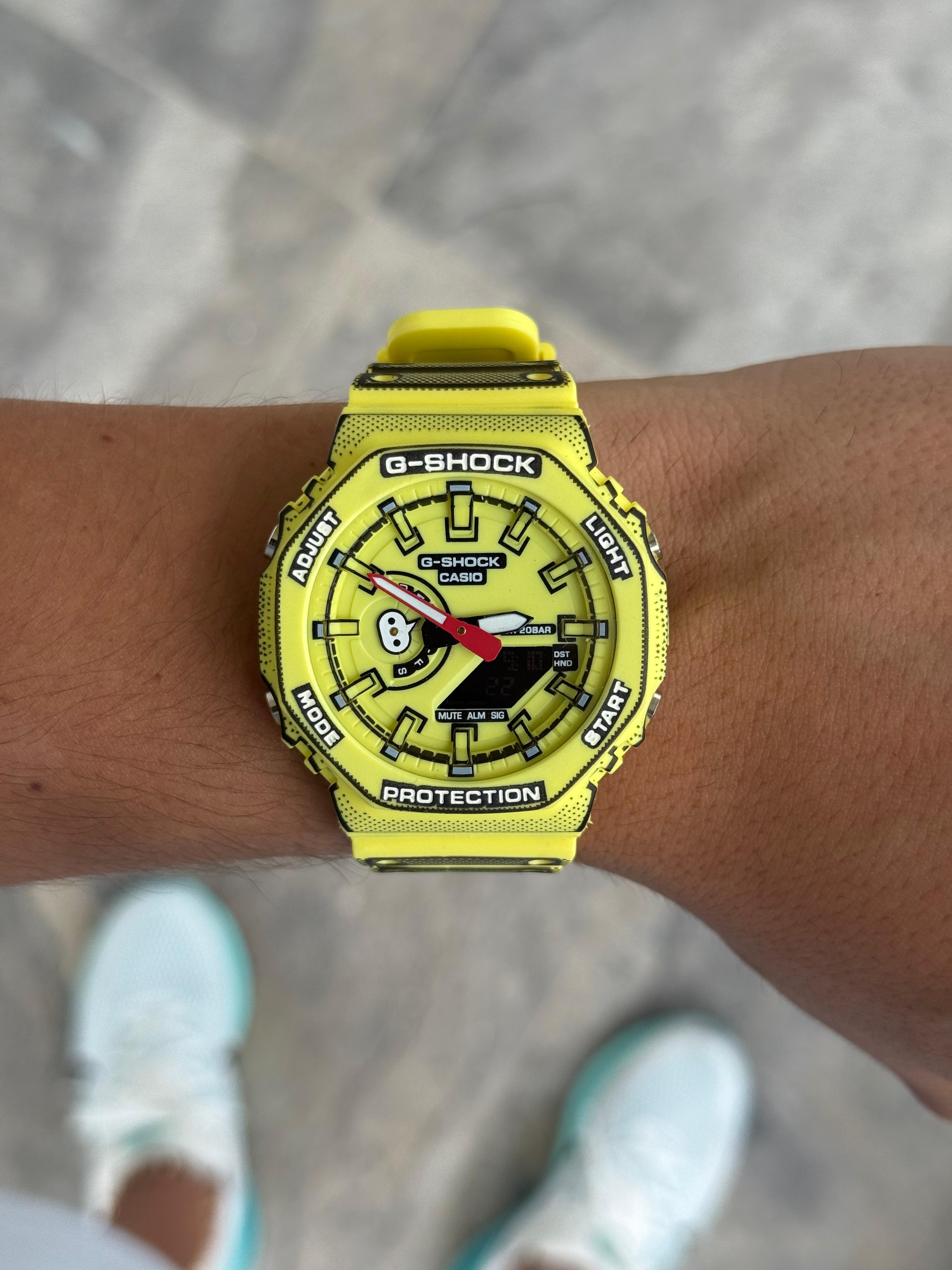 G-Shck Manga Amarillo Tablero Amarillo- Negro