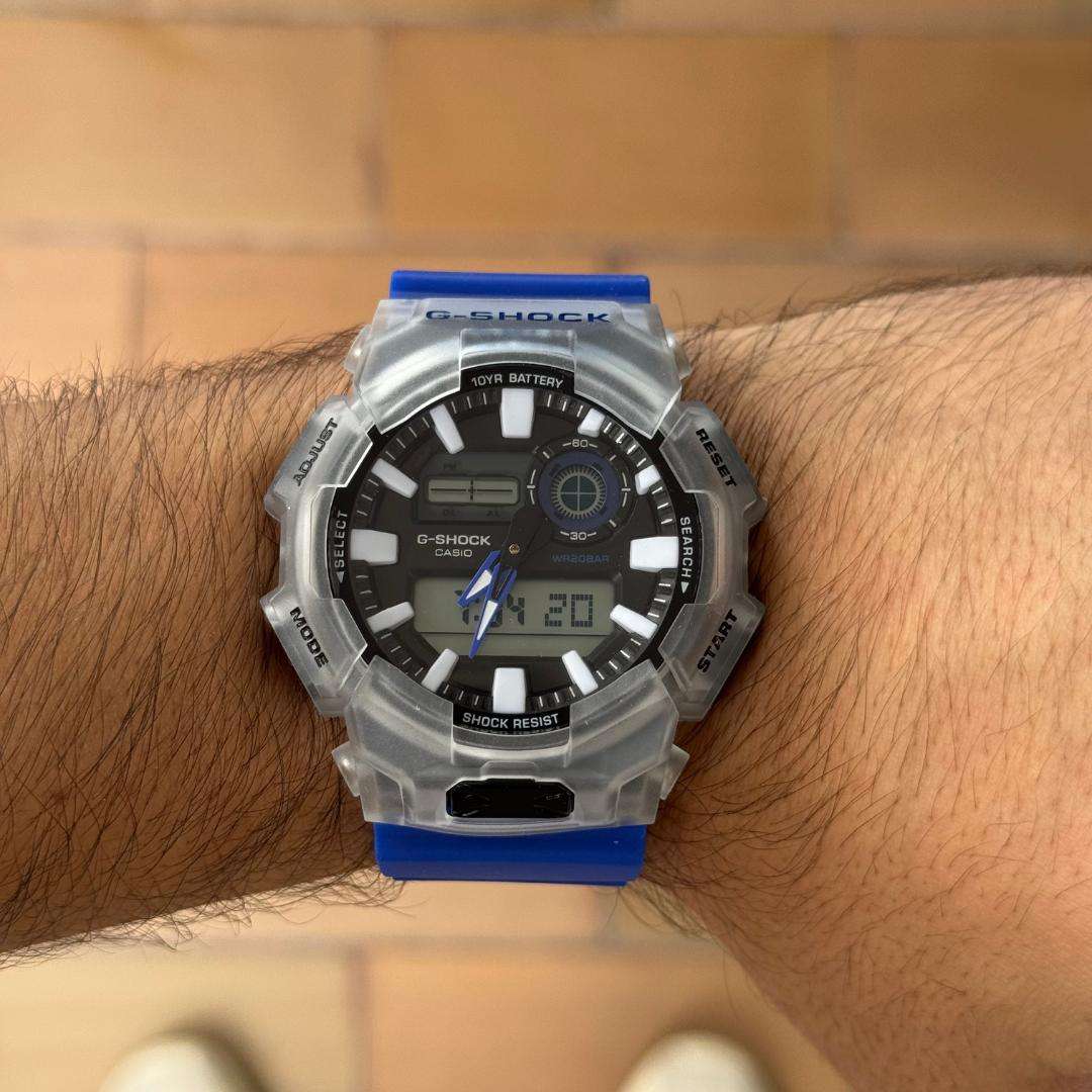 G-Shck GA-0105 Azul Tablero Negro - Blanco