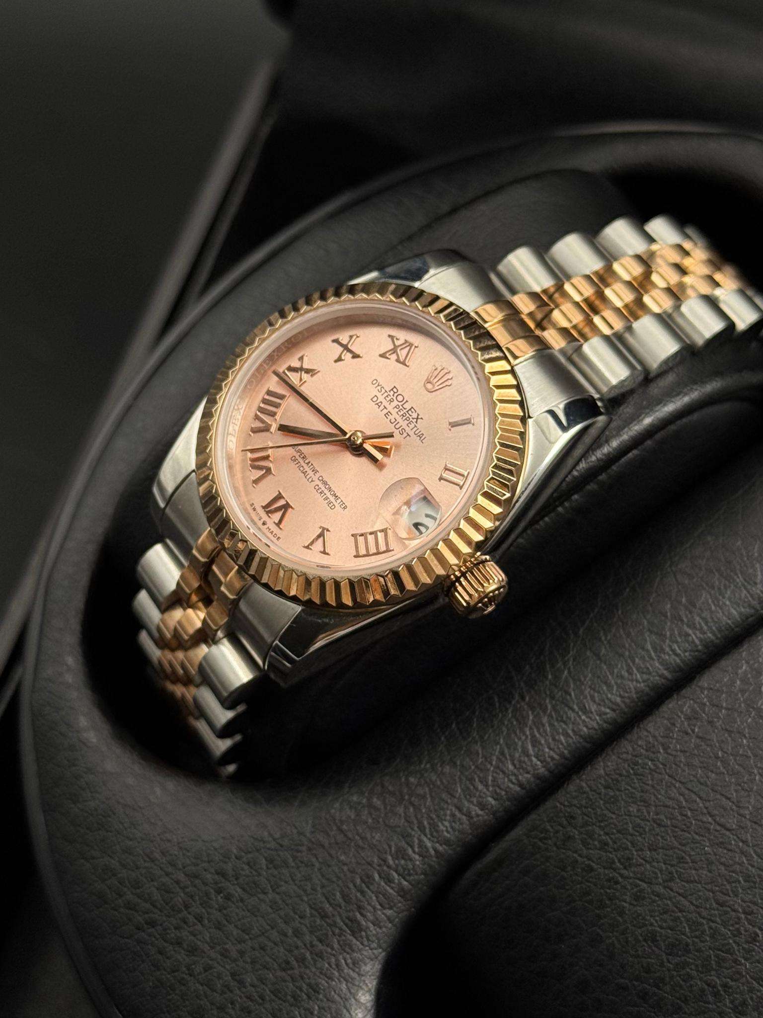 Rlx DateJust Exclusive Bicolor Tablero Oro Rosa