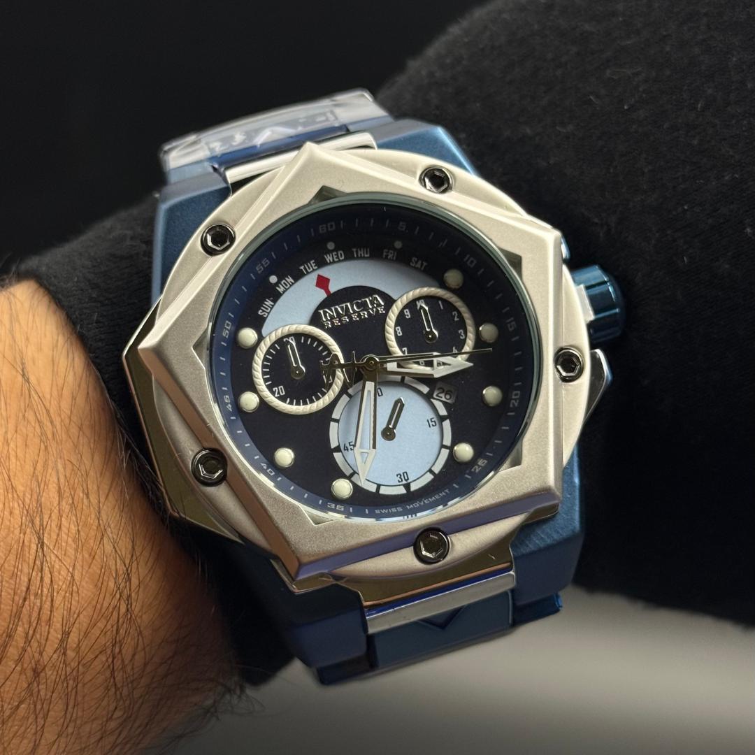 Invct Estrella Azul Tablero Azul Plateado