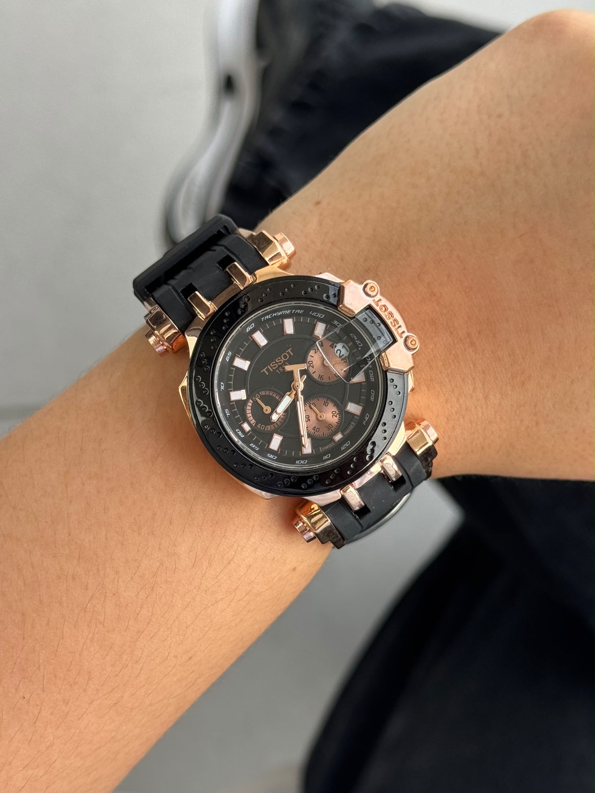 Tsst New Mujer Goma oro rosa Tablero Negro funcional