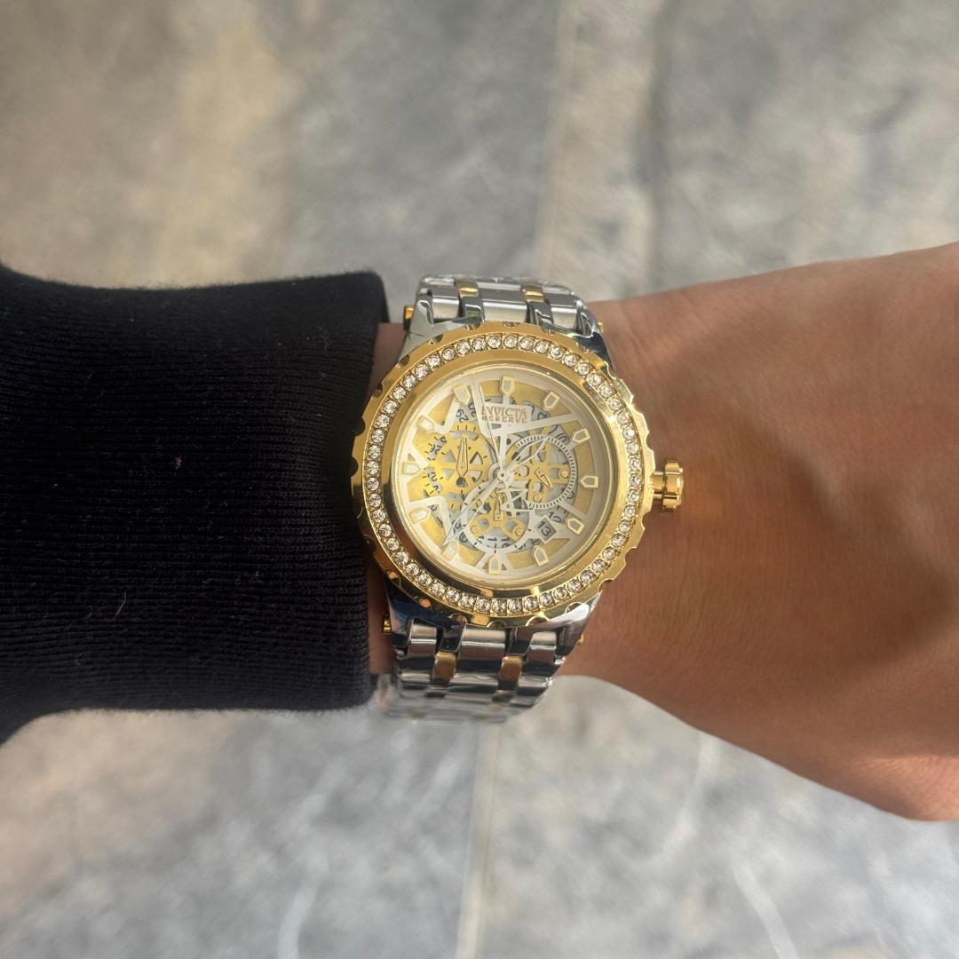 Ivct Mujer Circones Bicolor Tablero Dorado-Blanco