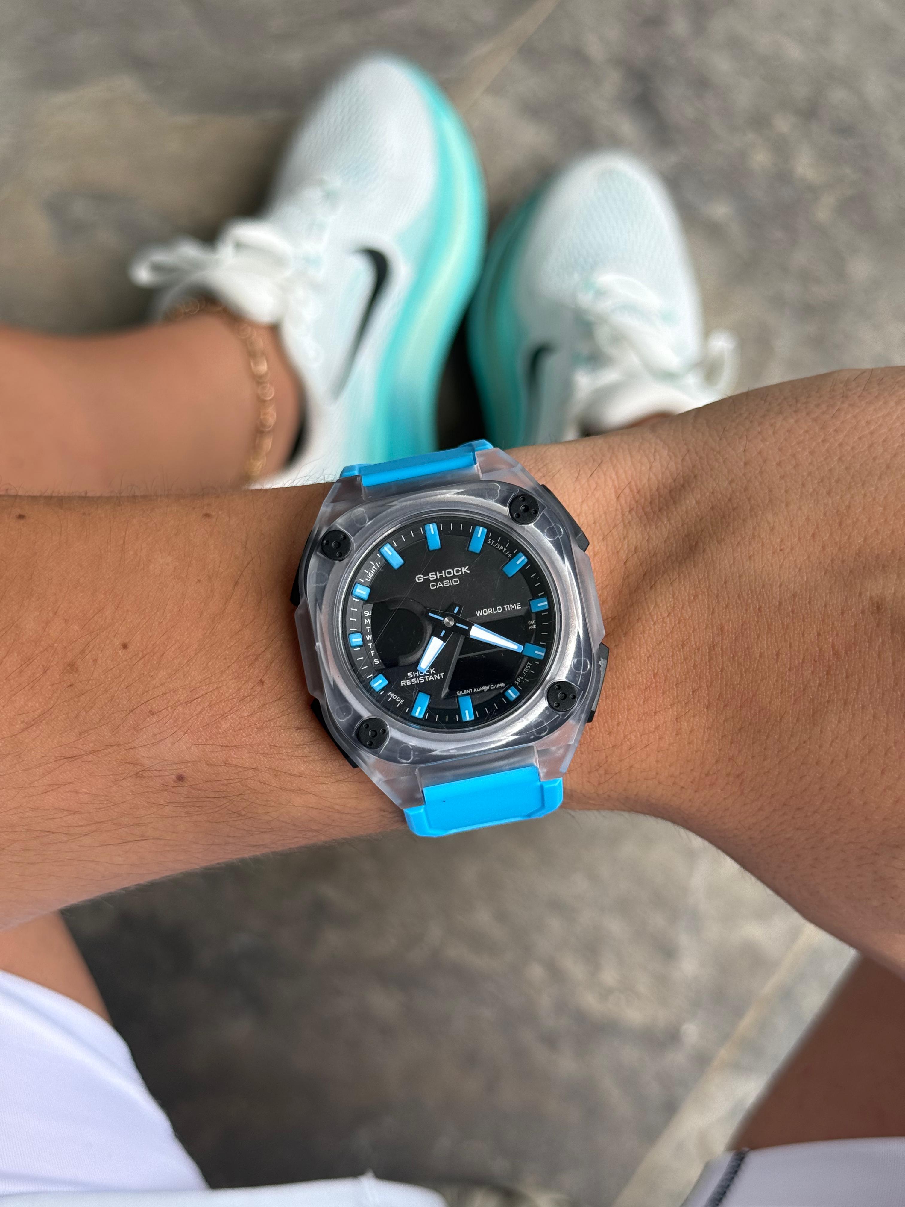 G-Shck Mudman Celeste Tablero Negro