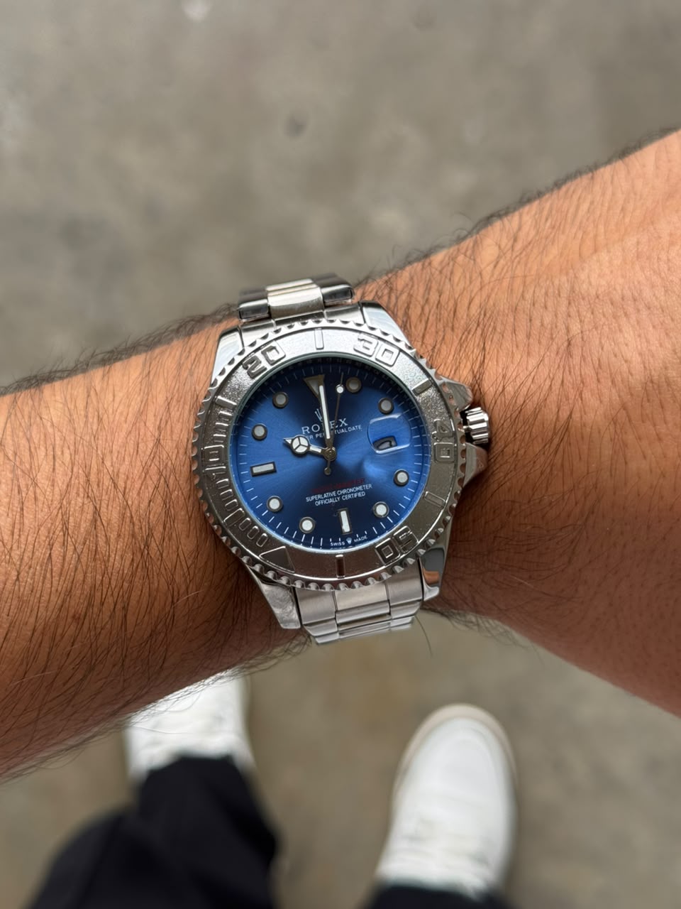 Rlx Master Plateado Tablero Azul