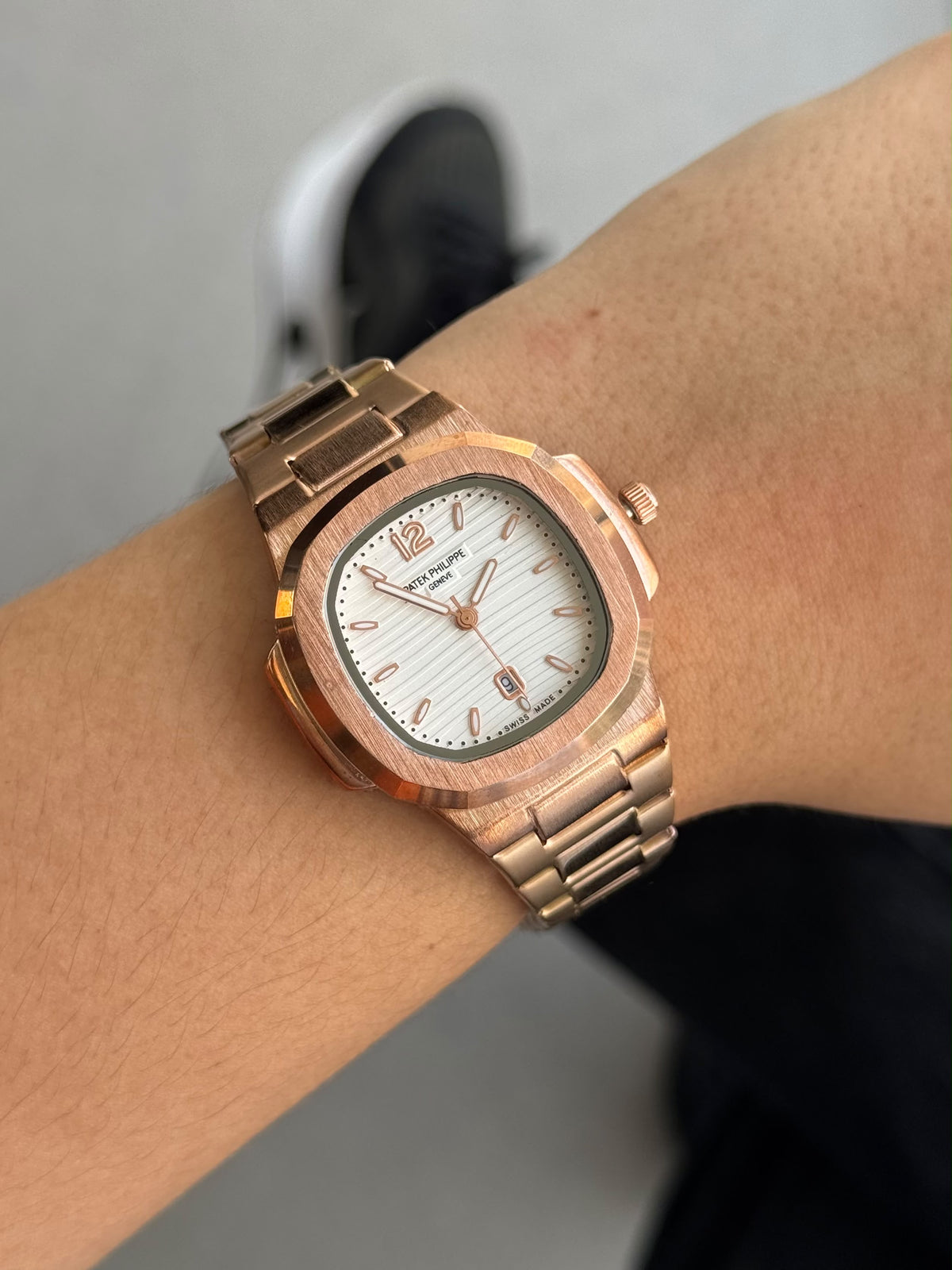 Ptk Mujer Oro Rosa Tablero Blanco