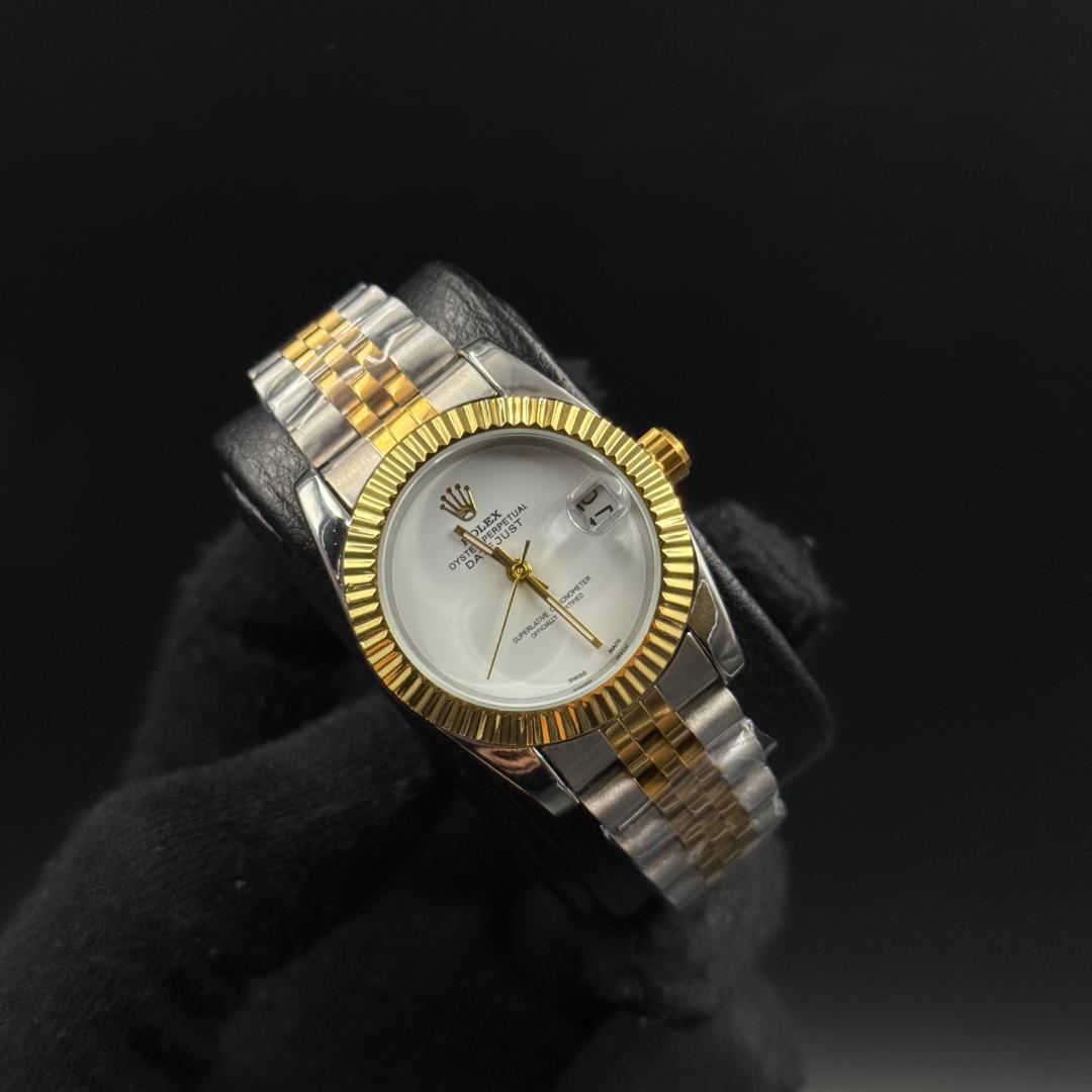 Rlx Datejust 2 Mujer Bicolor Tablero Blanco