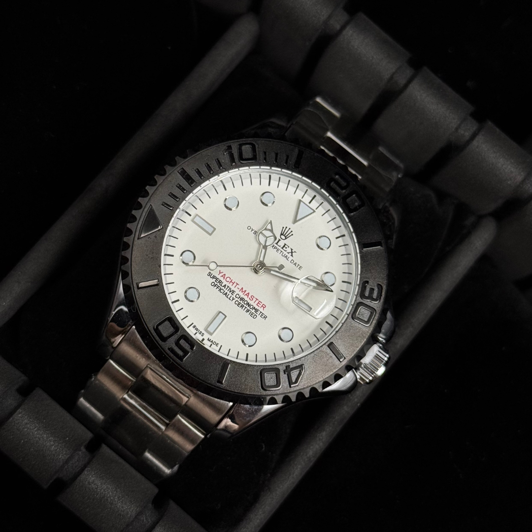 Rlx Yacht Maser Plateado Tablero Blanco