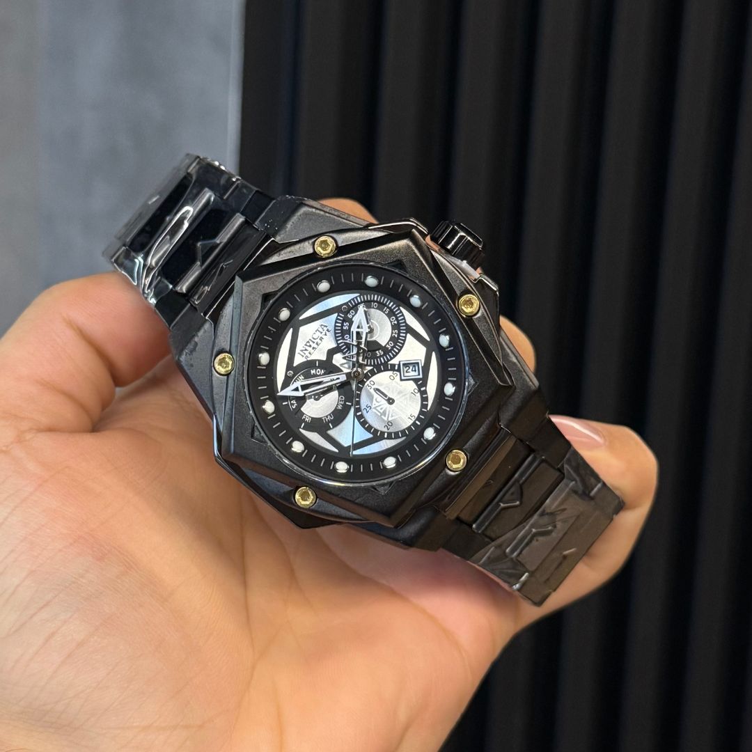 Invct Estrella Negro Tablero Plateado
