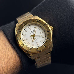 Qyq hombre Bazel Dorado Tablero Blanco-Dorado