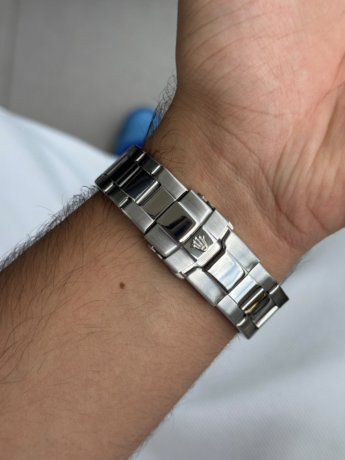 Rlx Oyster Perpetual 2026 metal plateado - tablero Blanco / Naranja
