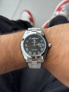 Rlx Roman Liso Plateado Tablero Negro