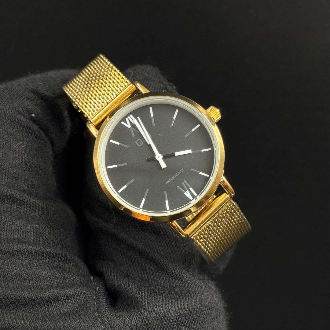 QYQ Dama Dorado Tablero Negro Blanco