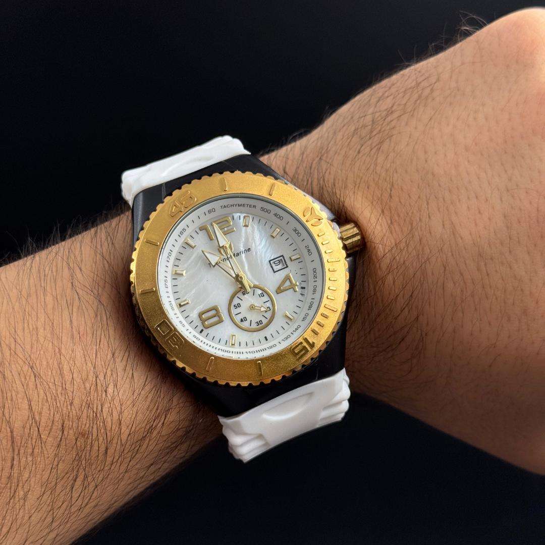 Tchmrn Jellyfish Blanco Tablero Plateado - Dorado