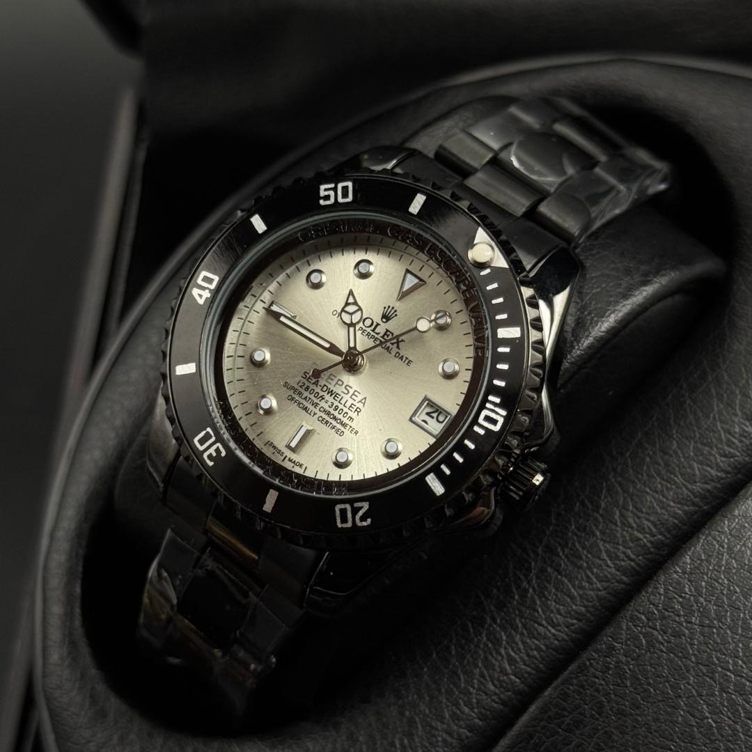 Rlx Submariner Mujer Negro Tablero Plateado Visel Negro