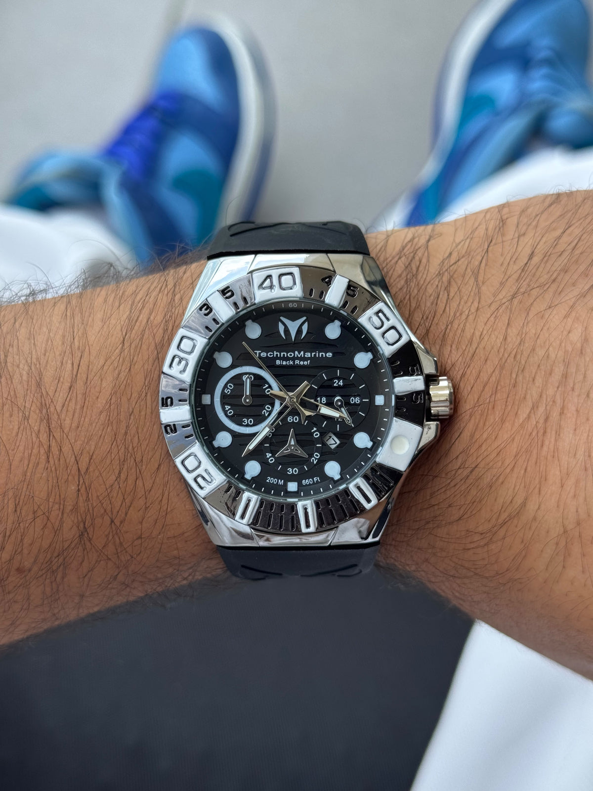 Tchmrn Cruise Black Goma Negra Tablero Negro Blanco