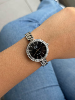 QYQ Mujer Circones 011x Plateado Tablero Negro