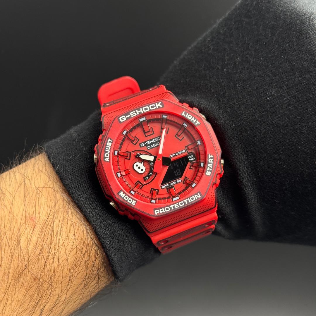 G-Shck Manga Rojo Escarlata Tablero Rojo