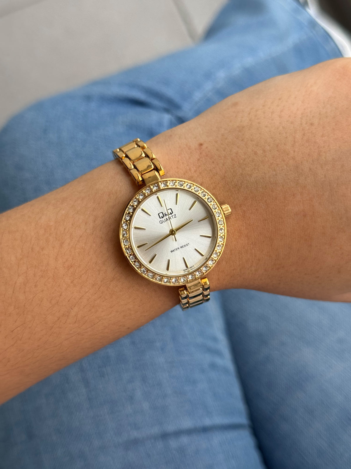 QYQ Mujer Circones 011x Dorado Tablero Blanco