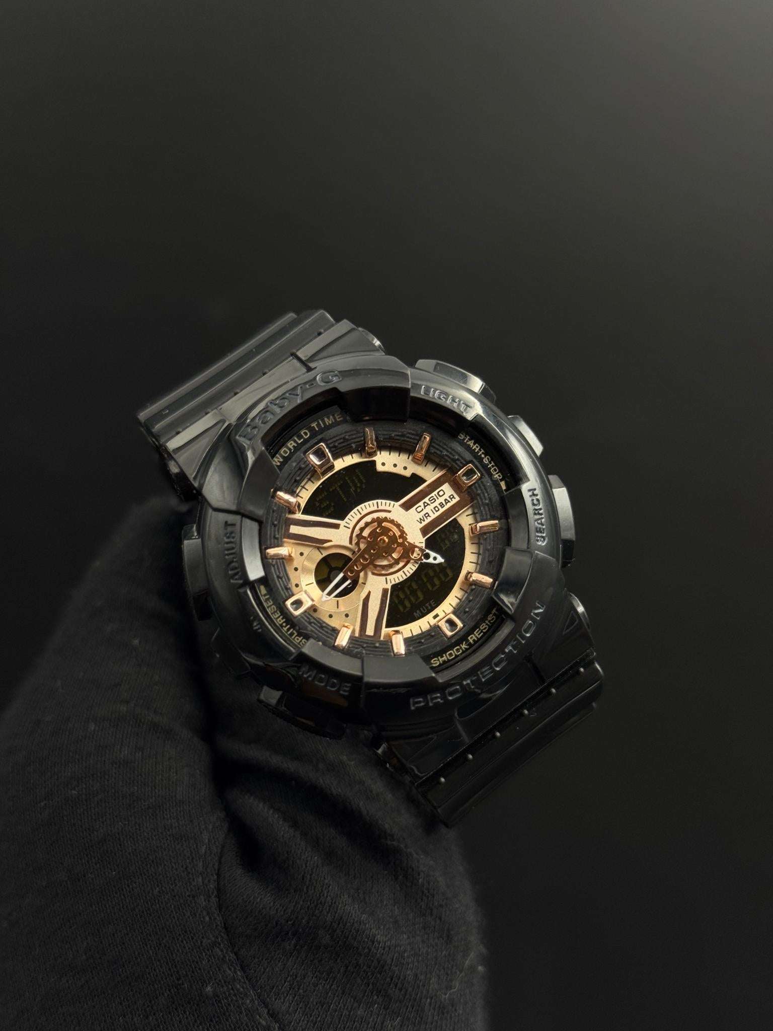 Bby-g BG110 Negro Tablero Oro Rosa