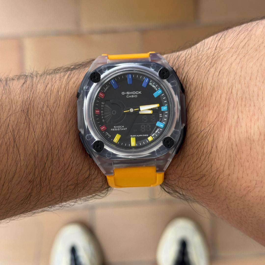 G-Shck Mudman Amarillo Tablero Negro Colores