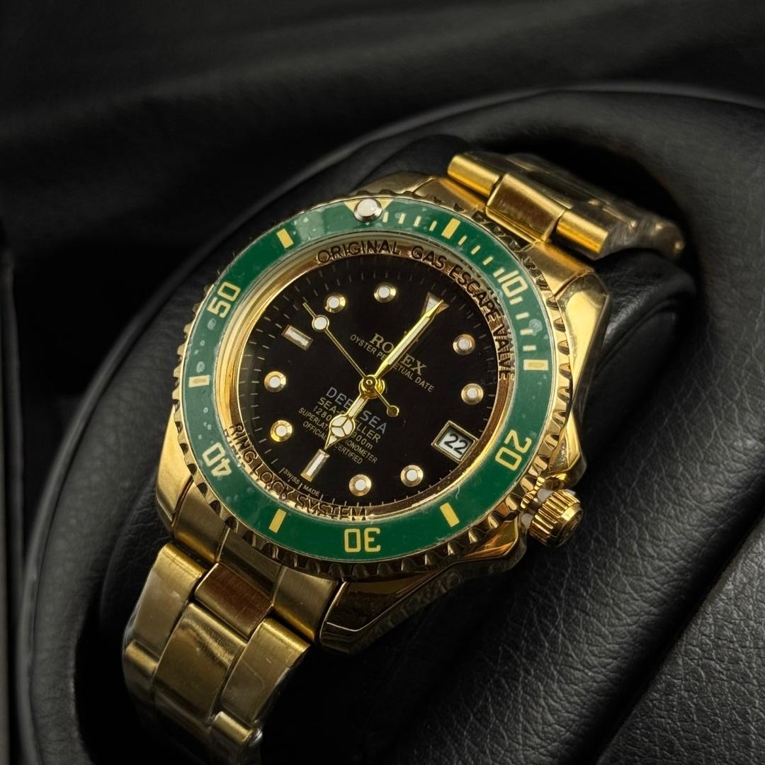 Rlx Submariner Mujer Dorado Tablero Negro Visel Verde