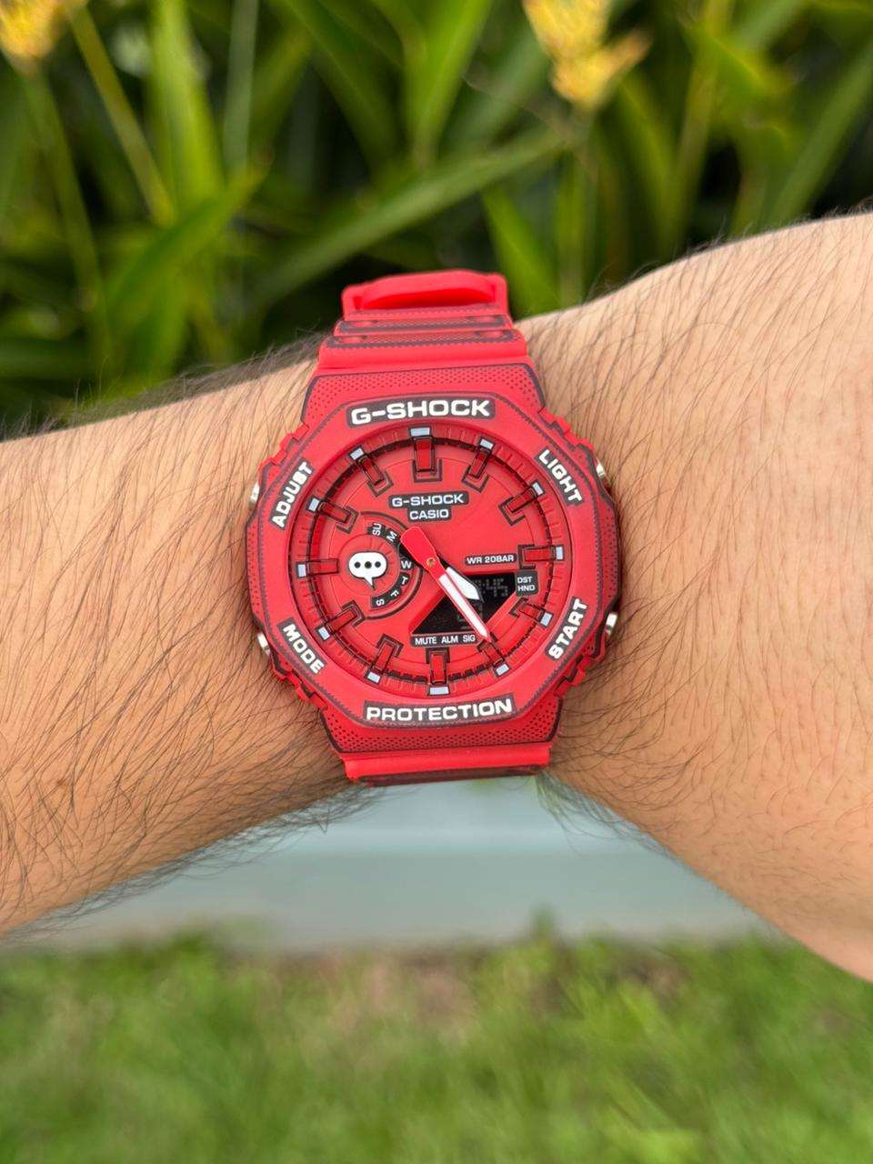 G-Shck Manga Rojo Escarlata Tablero Rojo