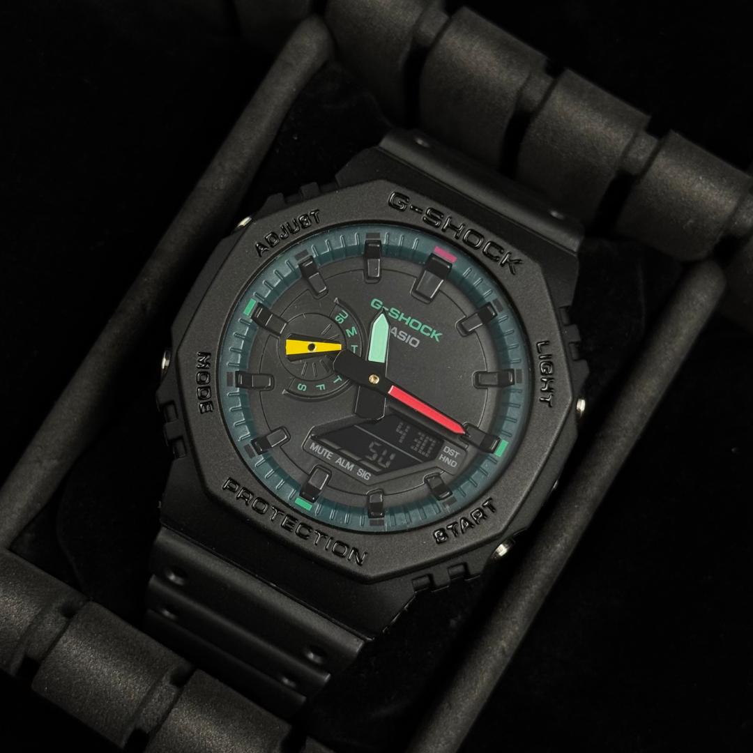 G-Shck Manga Negro Tablero Negro-Gris