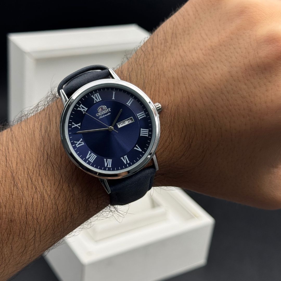 Ornt Cuero Azul Tablero Azul Plateado