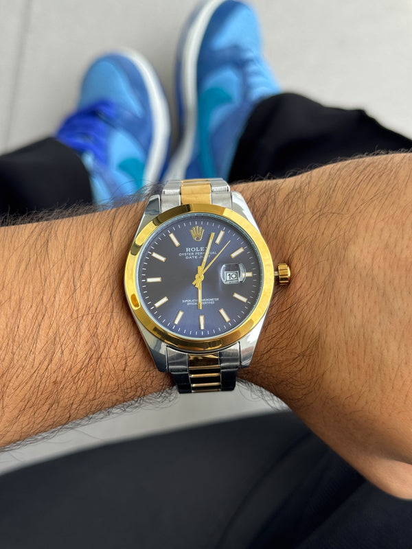 Rlx Pulido Bicolor Dorado Tablero Azul