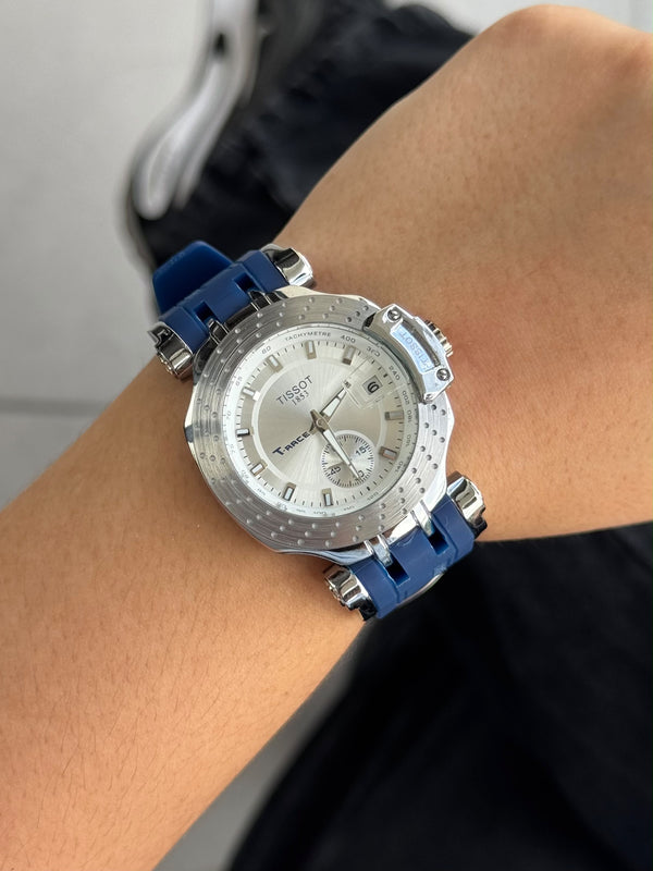 Tsst New Mujer Goma Azul Tablero Azul plateado