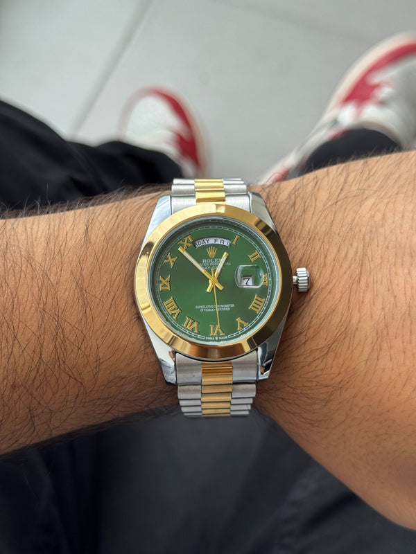 Rlx Roman Liso Bicolor Dorado Tablero Verde