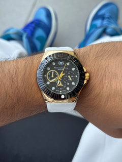 Tchmrn Cruise Black Goma Blanca  Tablero Dorado Negro