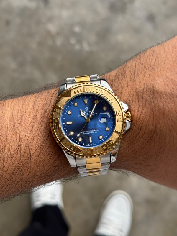 Rlx Master Bicolor Dorado Tablero Azul