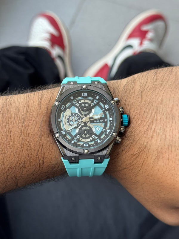 Hublot 2026 Goma Verde Tablero Negro