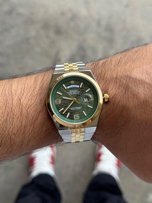 Rlx Lx Liso Bicolor Dorado Tablero Verde