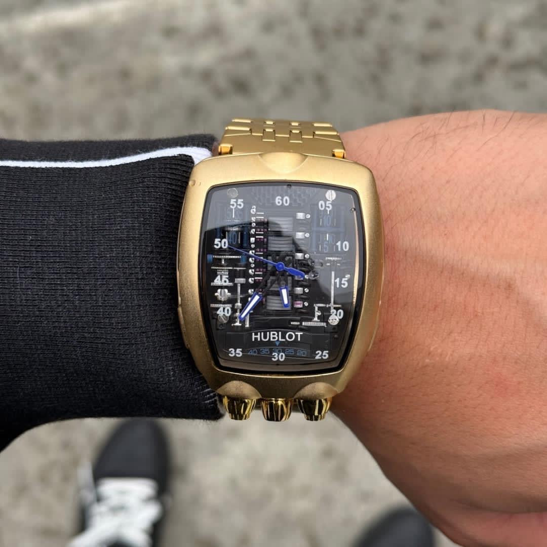 Hblt Metal Dorado - Azul