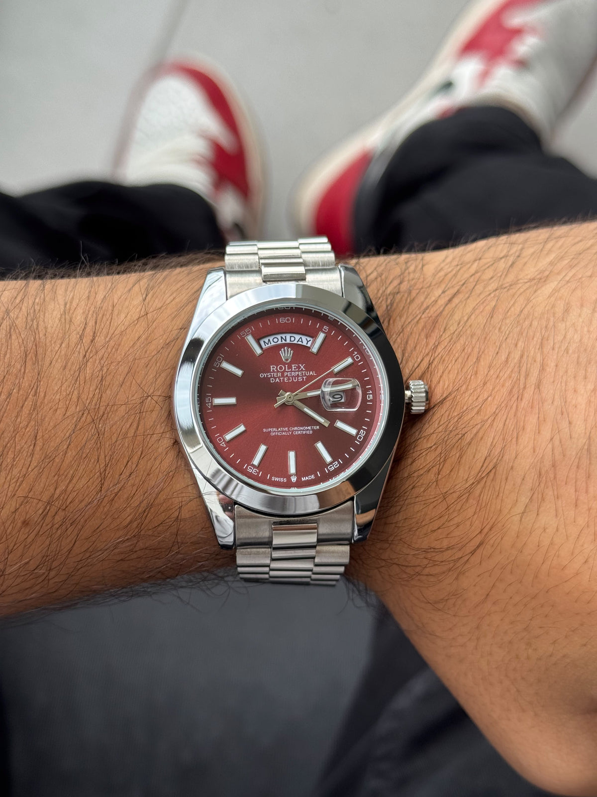 Rlx RSP liso  Plateado Tablero Rojo