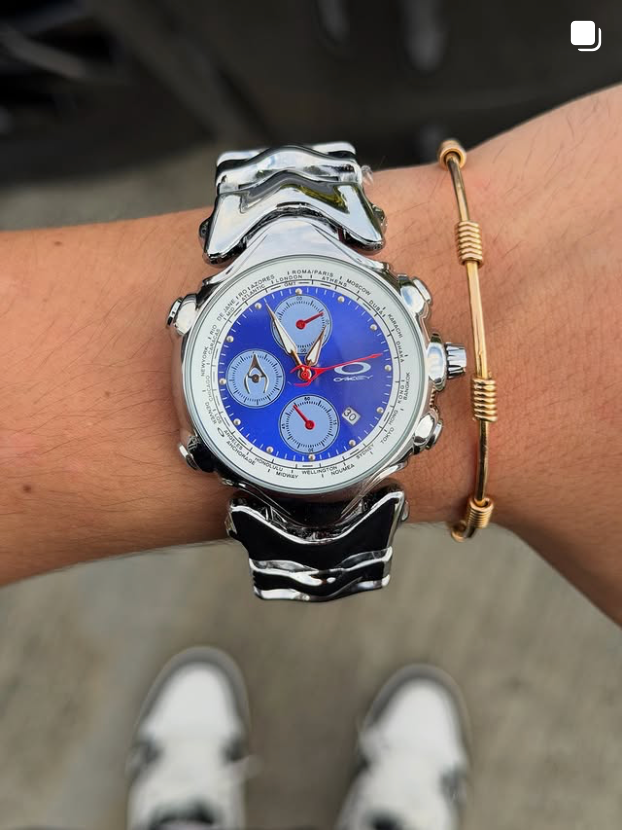 Okey Gmt Plateado Tablero Azul Blanco