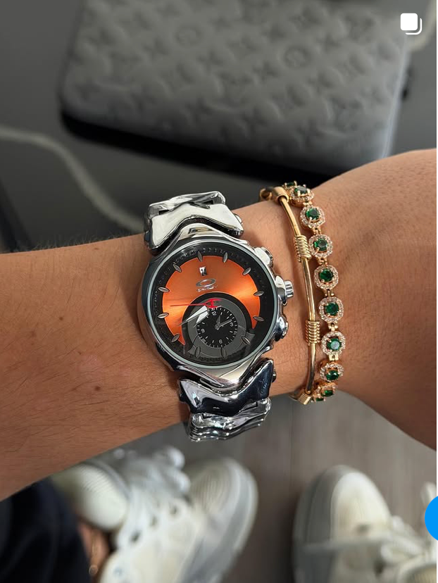 Okey Jdge Plateado Tablero Naranja Negro