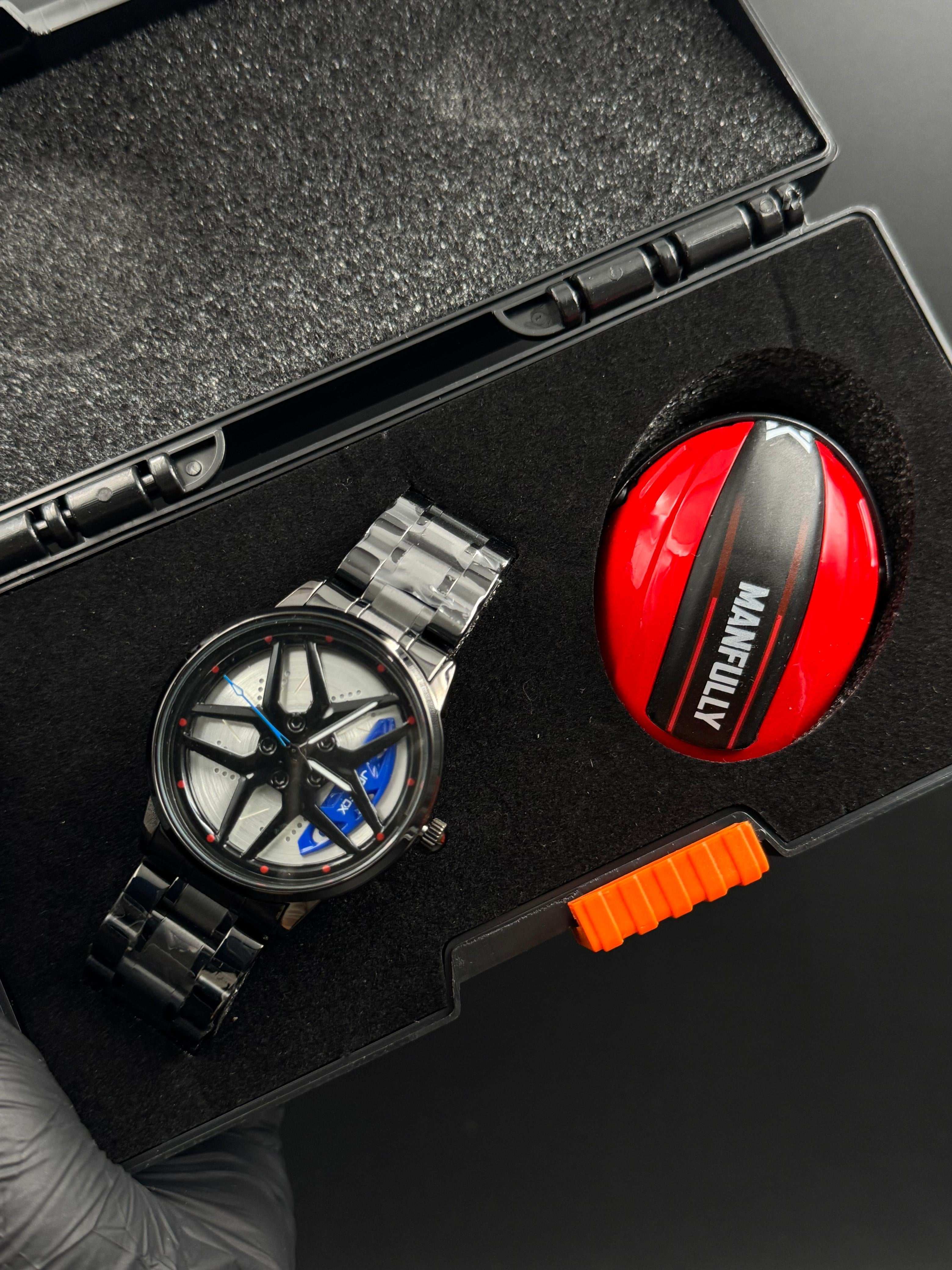 G-fx Rin Negro Tablero Gris/Blanco Azul