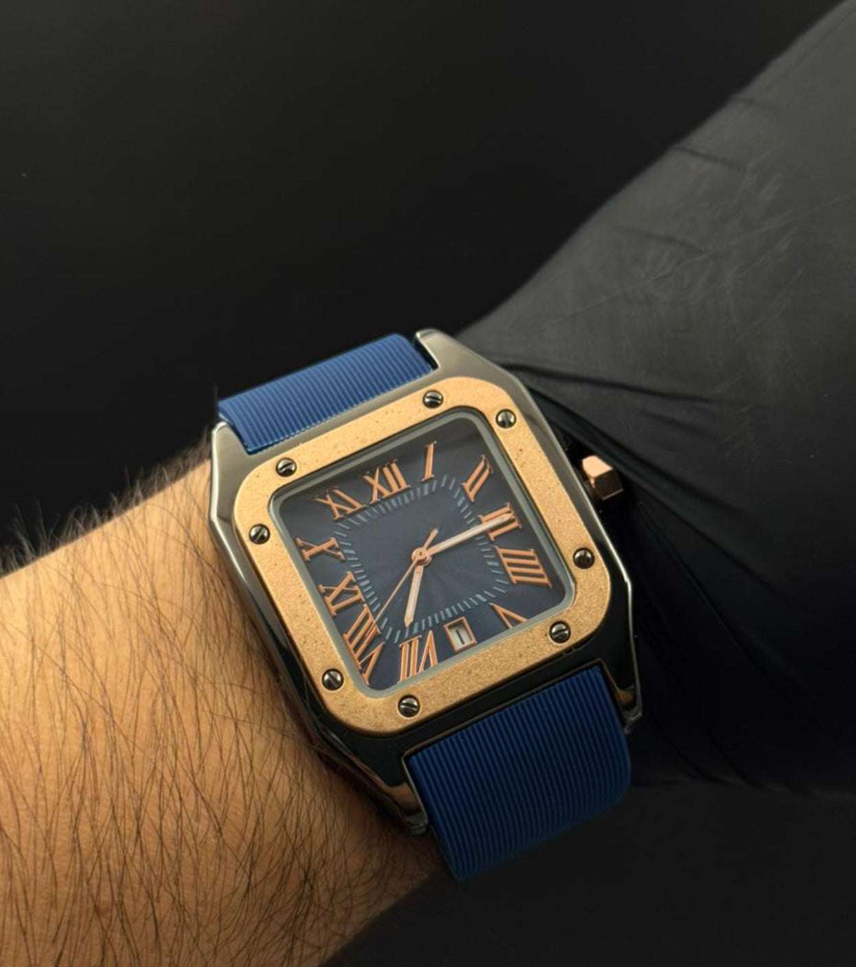 Crtr Santos New Goma Azul Tablero Azul Oro Rosa