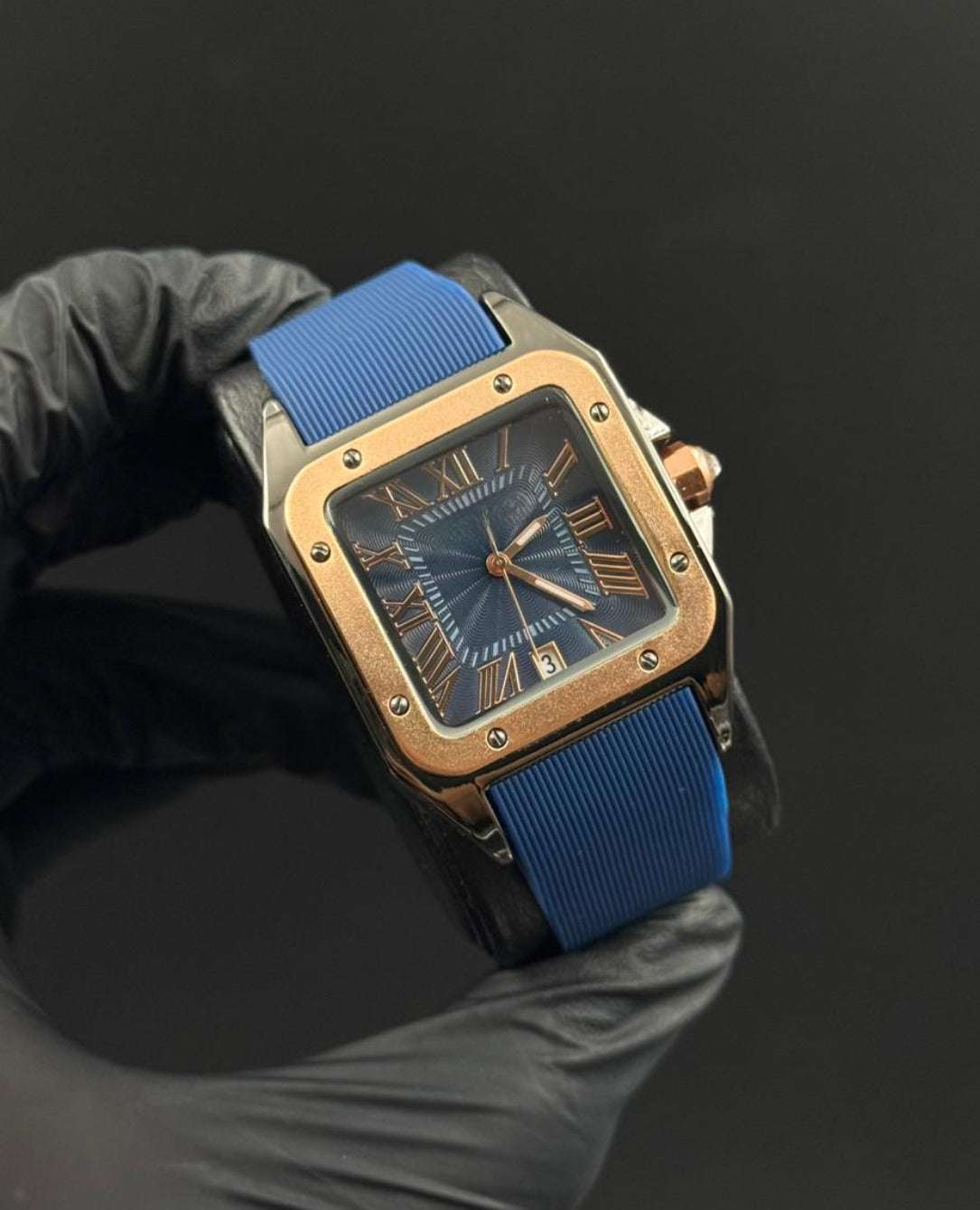Crtr Mujer Santos New Goma Azul Tablero Azul Oro Rosa