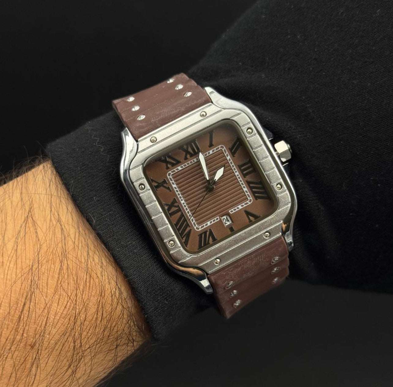 Crtr Santos Goma Café Tablero Café Plateado