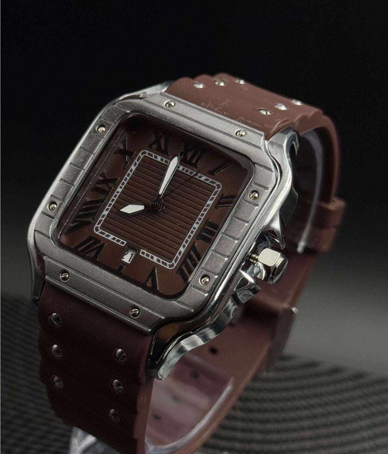 Crtr Santos Goma Café Tablero Café Plateado